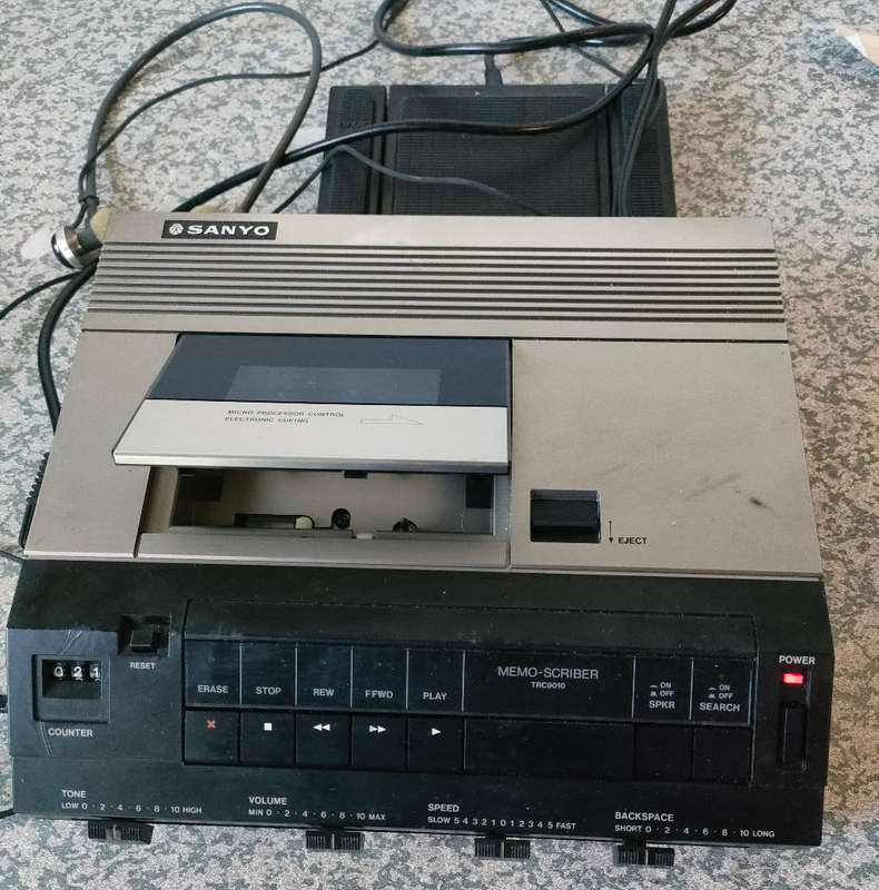 Sanyo Transcriber Machine / Tapedeck