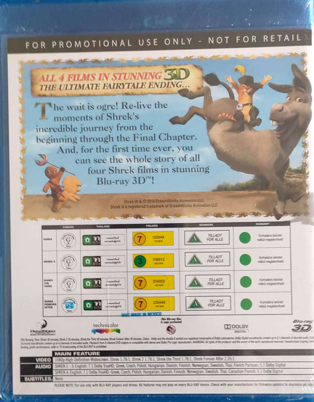 Shrek 3d - The Complete Collection Blue Ray