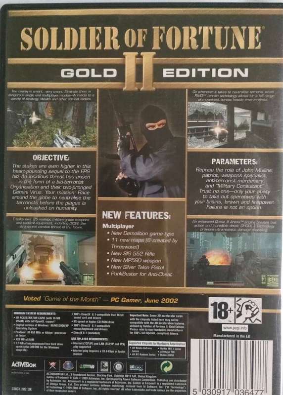 Soldier of Fortune Gold 2 Edition  PC game