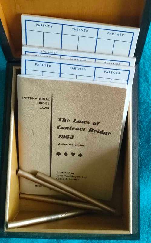 Vintage Playing Card Box with Bridge Rules