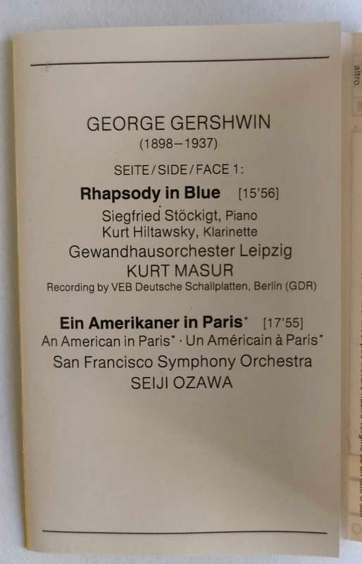 Rhapsody in Blue ,George Gershwin