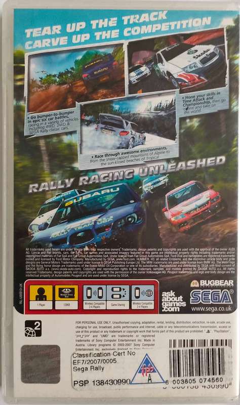 Sega Rally - PSP Game