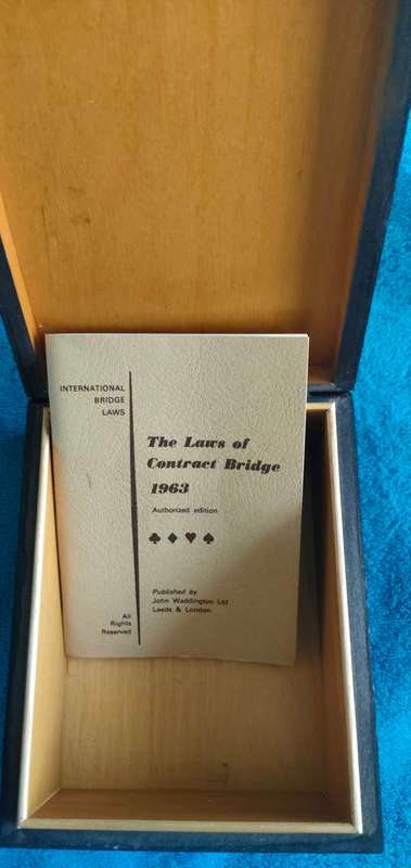 Vintage Playing Card Box with Bridge Rules