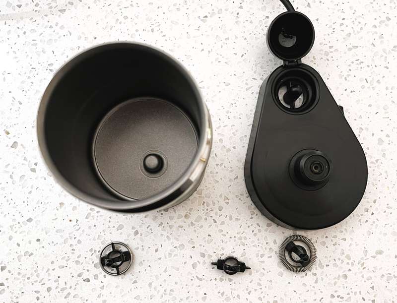 Nespresso Essenza + Milk Frother and Capsule Stand
