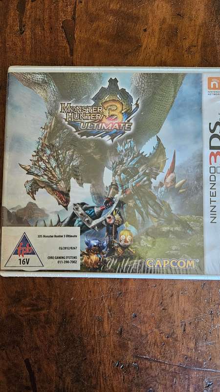 Nintendo 3 DS Monster Hunter 3 Game. "Sealed & Unused"