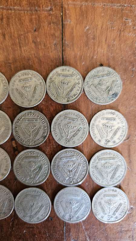 Silver 3 Pence Coins Lot