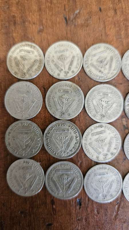 Silver 3 Pence Coins Lot
