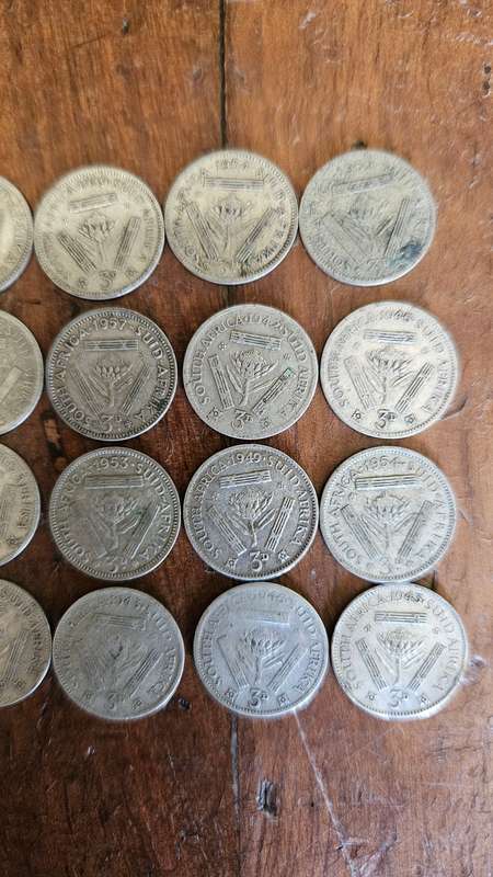 Silver 3 Pence Coins Lot