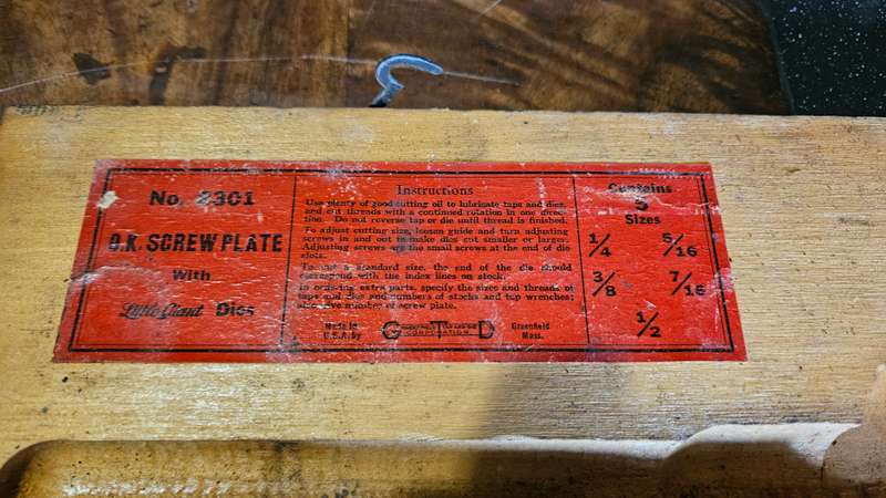 Little Giant Threading Tool Kit. Made in USA
