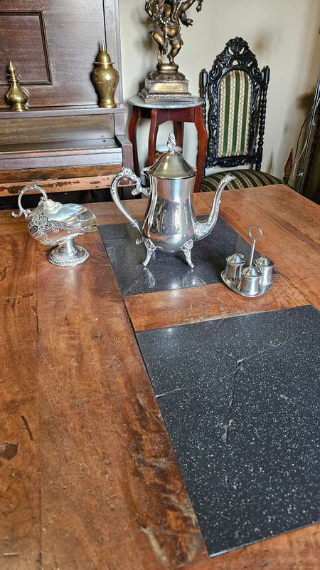 EPNS Ketlle, Sugar Bowl & Condiment Set