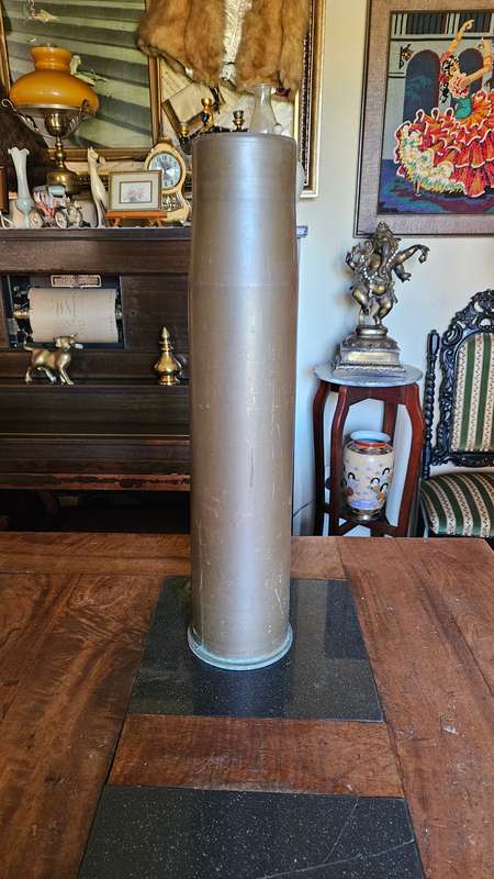 Large Vintage Brass Canon Shell Casing