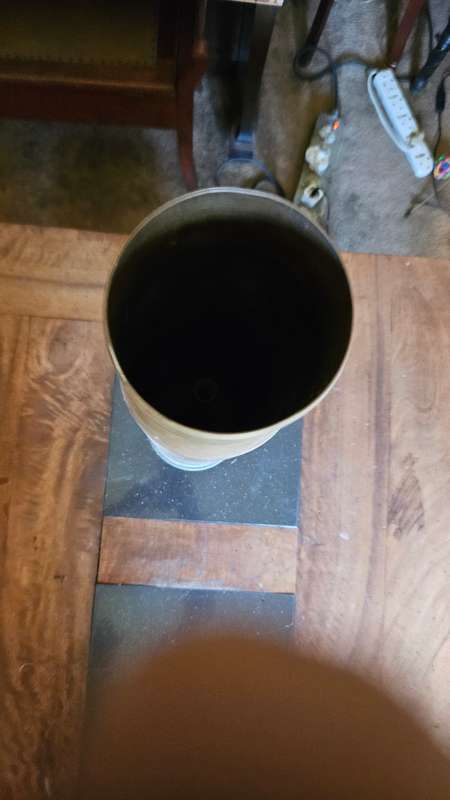 Large Vintage Brass Canon Shell Casing