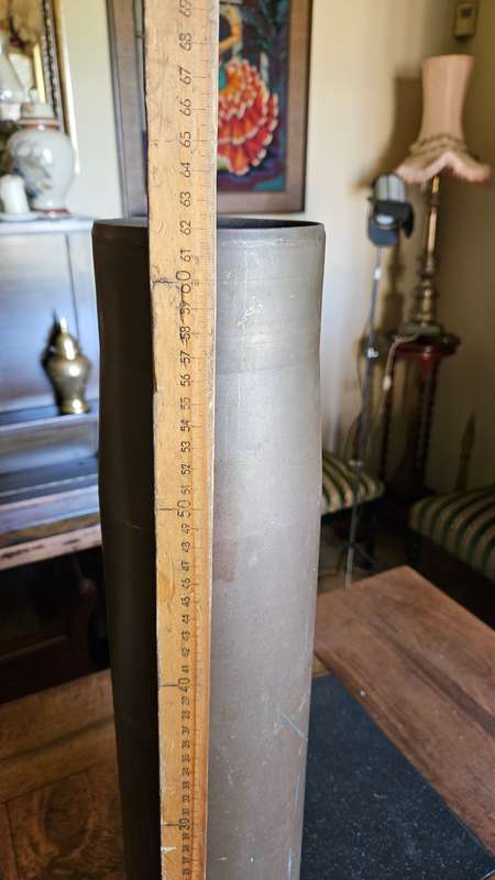 Large Vintage Brass Canon Shell Casing