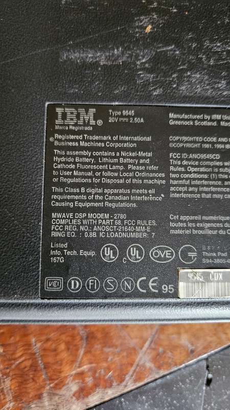 Vintage IBM 9545 Laptop