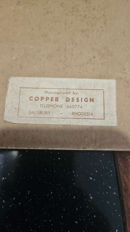 Salisbury Rhodesia Copper Art