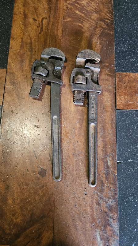 Two Adjustable Monkey Wrenches