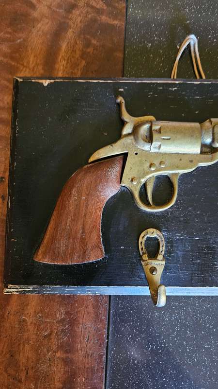 Man Cave Bar Related Solid Casted Brass Colt 31 on Plaque