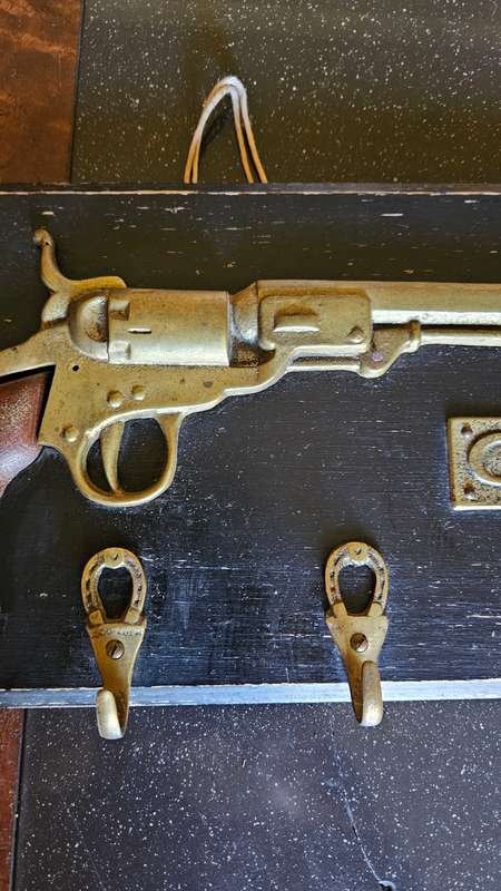 Man Cave Bar Related Solid Casted Brass Colt 31 on Plaque