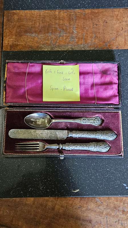 Vintage Knife & Fork Set 60 % Silver