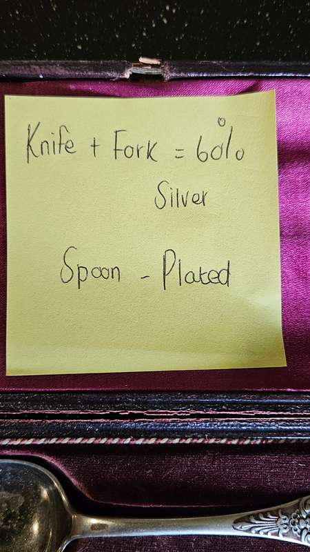 Vintage Knife & Fork Set 60 % Silver
