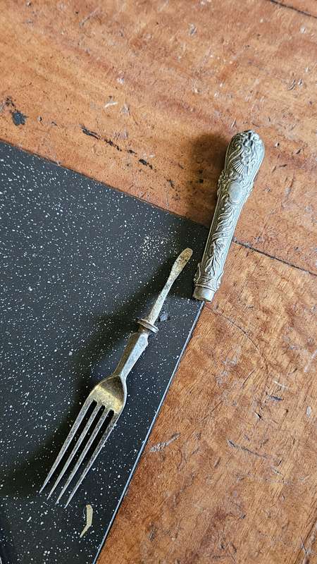 Vintage Knife & Fork Set 60 % Silver