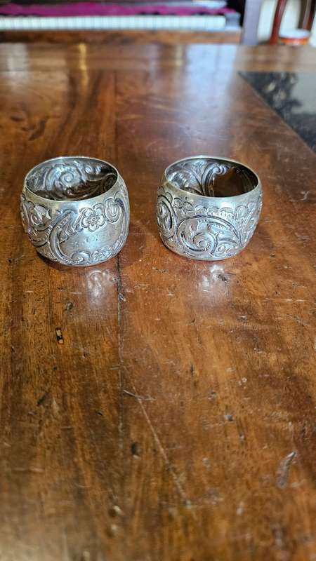 Sterling Silver Napkin Rings Dated in the 1800s