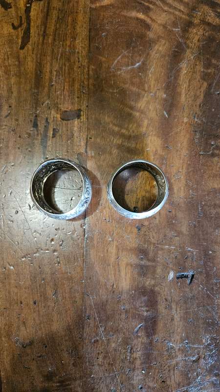 Sterling Silver Napkin Rings Dated in the 1800s