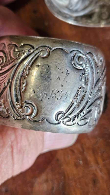Sterling Silver Napkin Rings Dated in the 1800s
