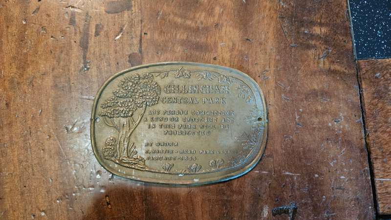 Antique Brass Plaque Jan 1855
