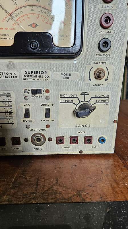 Antique Superior instruments Electronic Multimeter Model 400