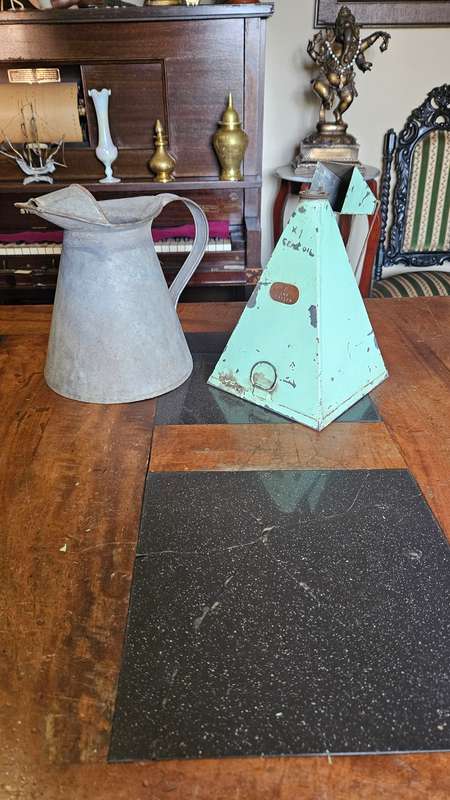 Antique Oil Dispenser plus Galvanised Pitcher