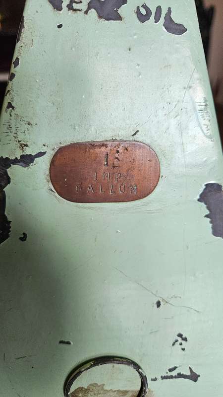 Antique Oil Dispenser plus Galvanised Pitcher