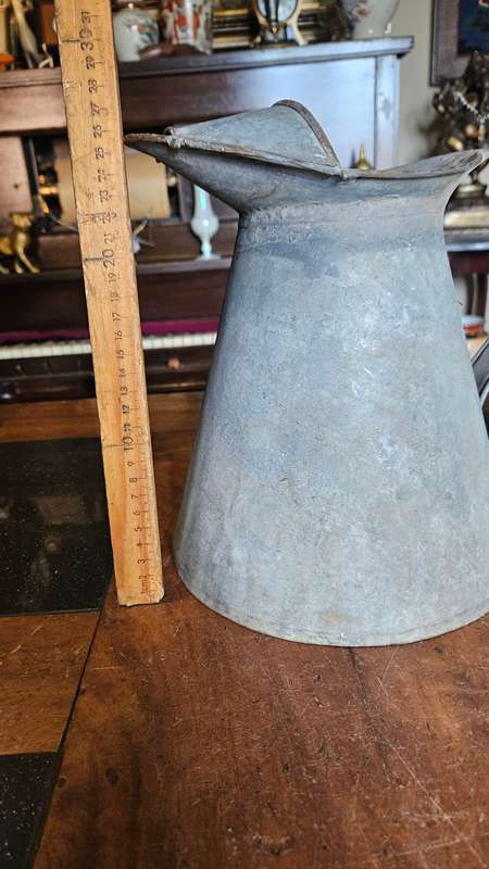 Antique Oil Dispenser plus Galvanised Pitcher