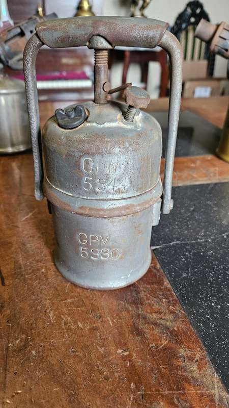 Two Antique Blow Torches & a Carbide Lamp