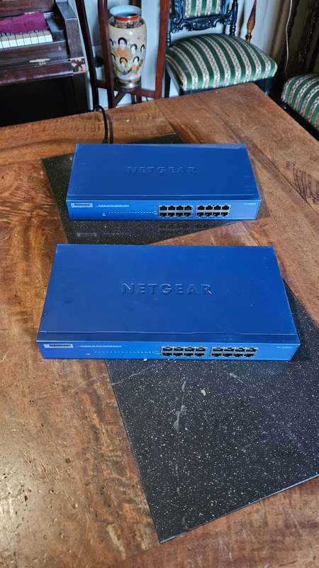 2 X NetGear ProSafe 16 Port 10/100 Switch