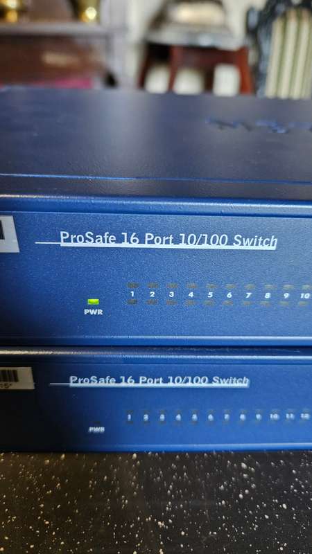 2 X NetGear ProSafe 16 Port 10/100 Switch