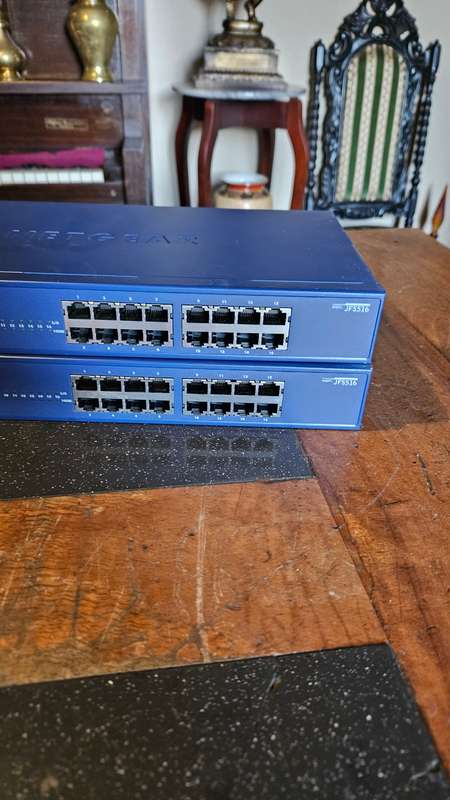 2 X NetGear ProSafe 16 Port 10/100 Switch