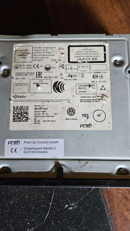 Volkswagen Radio& Cd Player