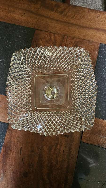 Vintage LE Smith Diamond Point 650 Compote