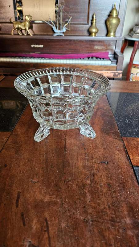 1930's Molded Crystal Bowl