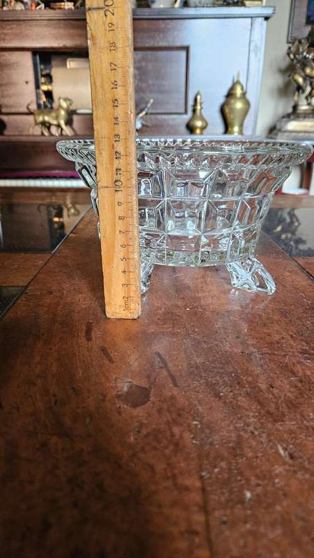 1930's Molded Crystal Bowl