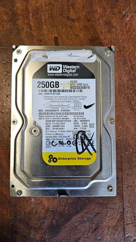 Western Digital 250GB Hard Drive