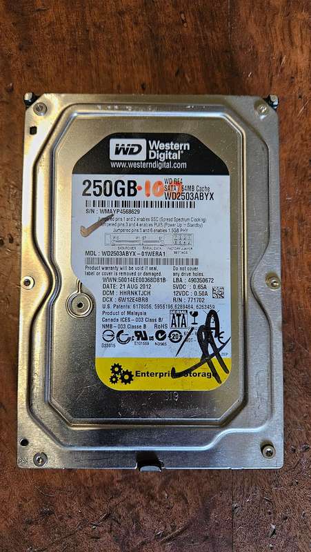 Western Digital 250GB Hard Drive