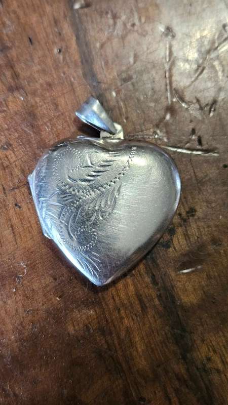 Silver Hall Marked Spoon Plus 925 Heart Pendant