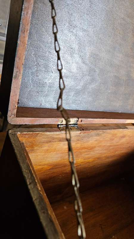 Vintage Wooden Toolbox with Leather Strap