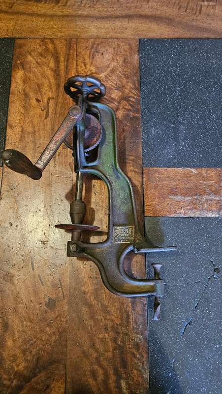 Vintage Hand Crank Bench Drill