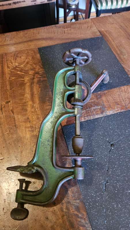 Vintage Hand Crank Bench Drill