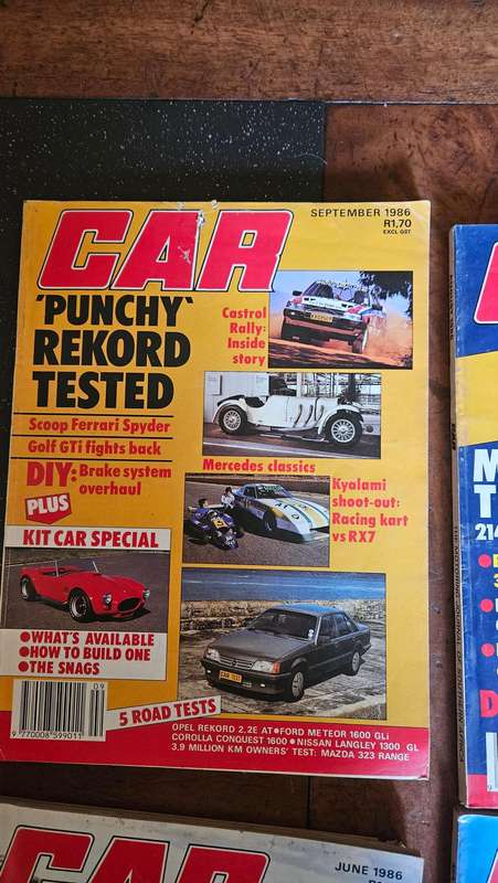 Collectable 1986 Car Magazines
