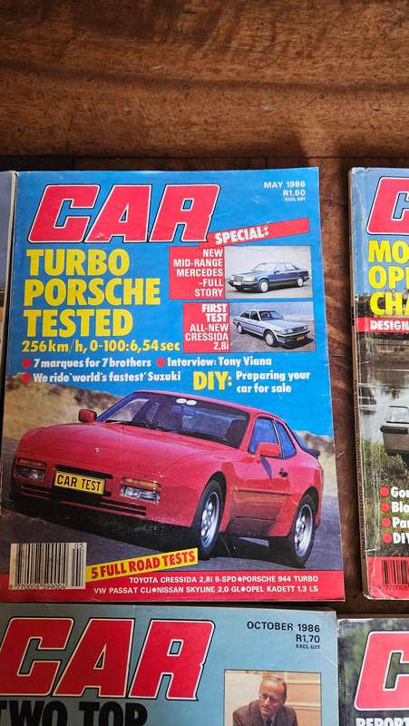 Collectable 1986 Car Magazines