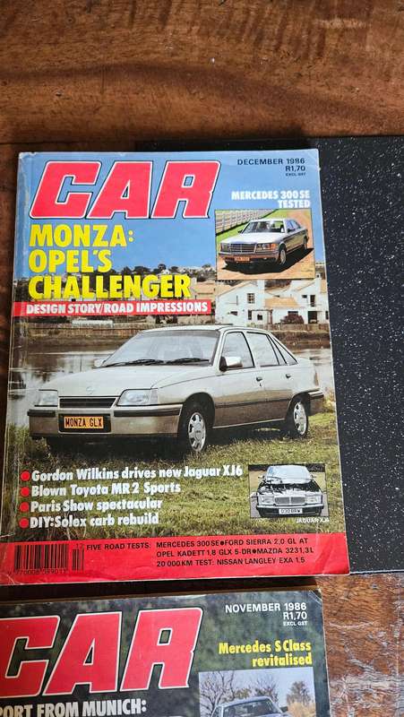 Collectable 1986 Car Magazines